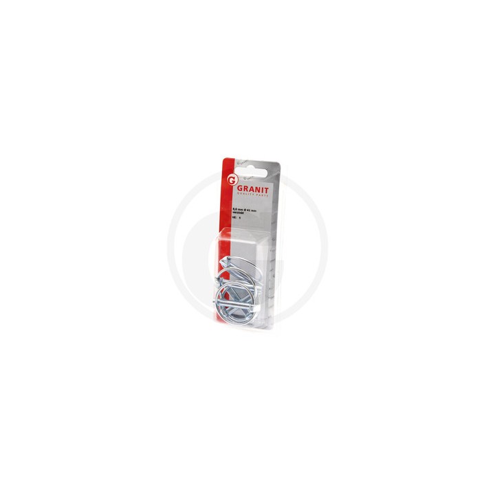 Assortiment de 5 goupilles clips galvanisées diam. 12 mm Granit