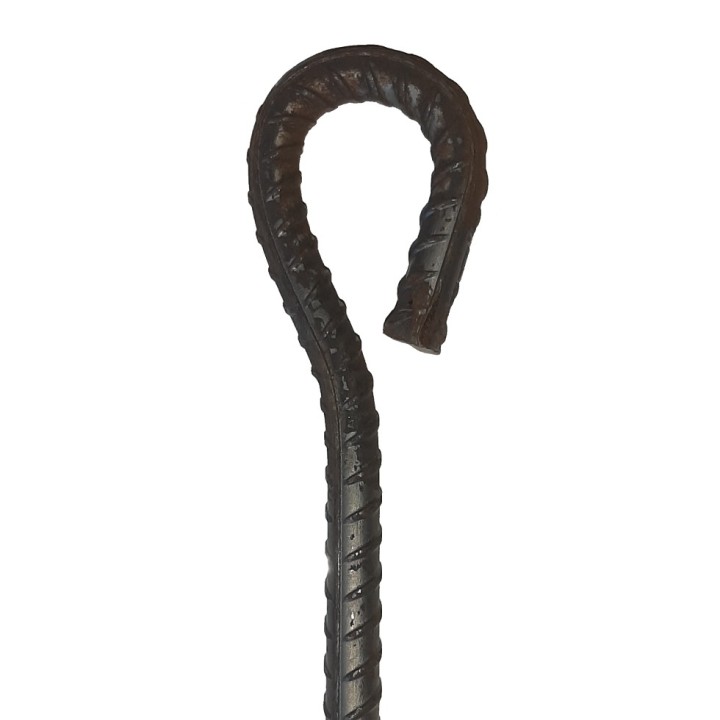 Ancre acier brut monobloc oeillet ouvert, tige crénelée long. 850 - Ø 12 mm, disque Ø 120 - ép. 2,5 mm