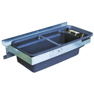 Abreuvoir POLYBAC M La Gée 75 L - Rebord à cordon - Double bacs - Support de fixation