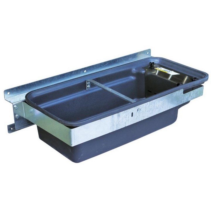 Abreuvoir POLYBAC M La Gée 75 L - Rebord à cordon - Double bacs - Support de fixation