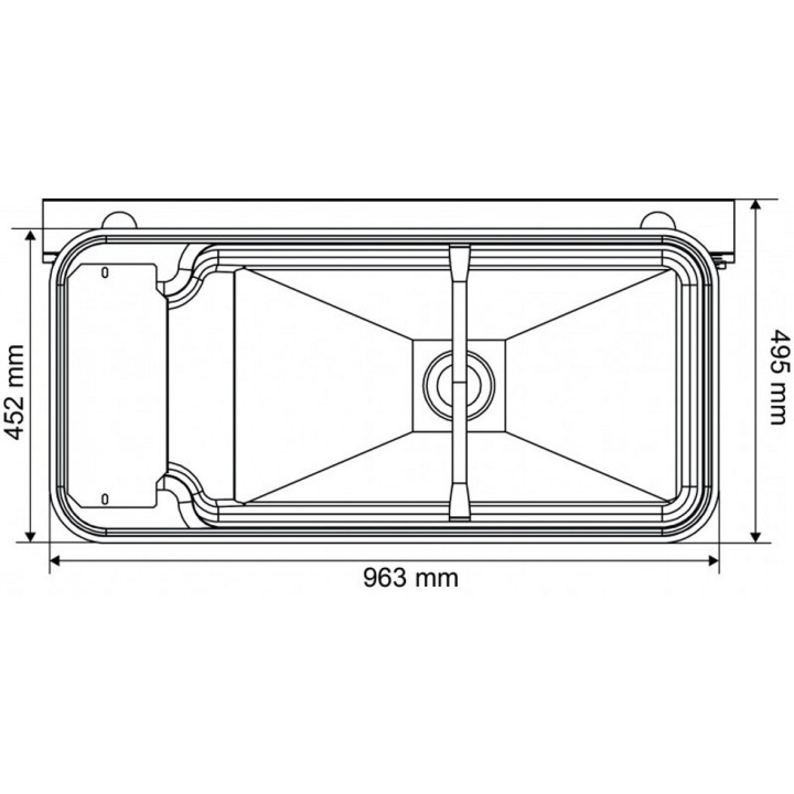 Abreuvoir POLYBAC M La Gée 75 L - Rebord à cordon - Double bacs - Support de fixation