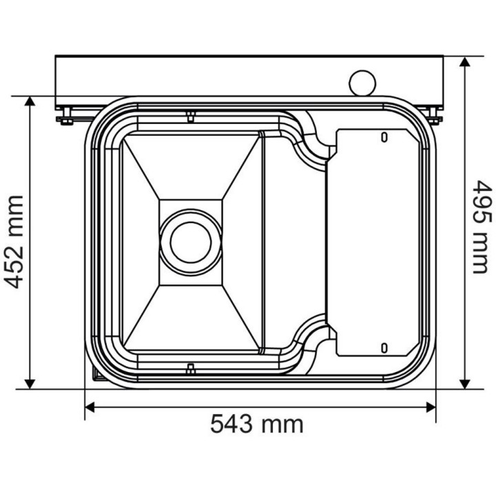 Abreuvoir POLYBAC M La Gée 30 L - Rebord à cordon - Simple bac - Support de fixation
