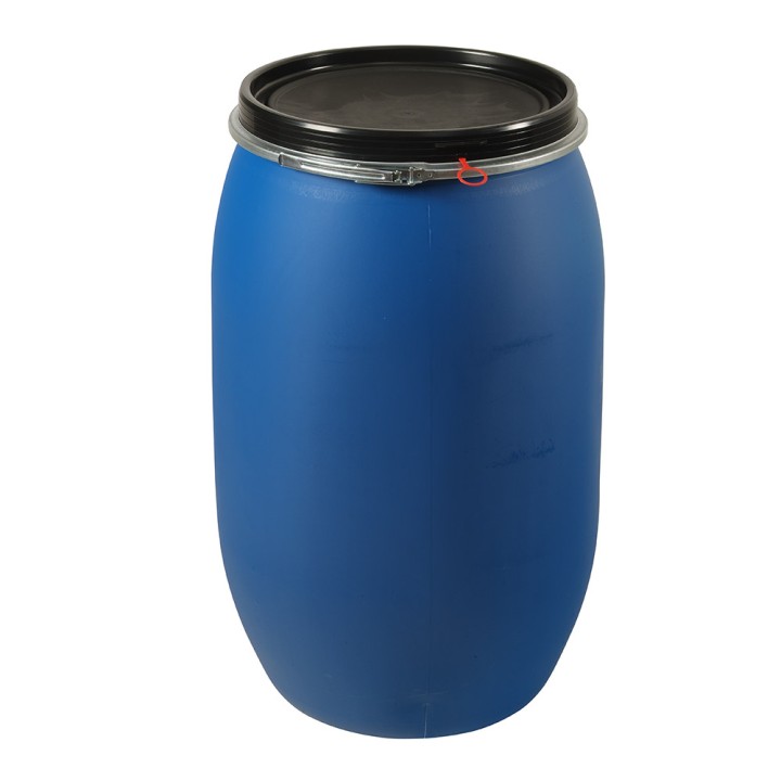 Fût plastique alimentaire bleu à ouverture totale (Nouvelle Gamme)