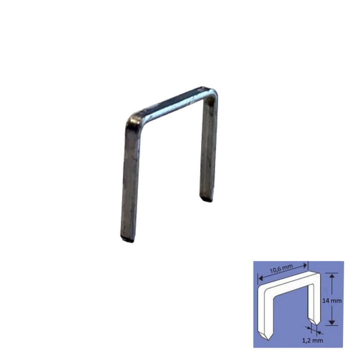 Agrafes Edma - 14 mm - 1000 pièces, pour marteau Puncher