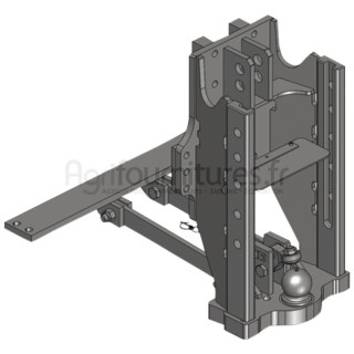 Support d'attelage Scharmüller (330/25/32) avec boule K 80, max. 3000 kg