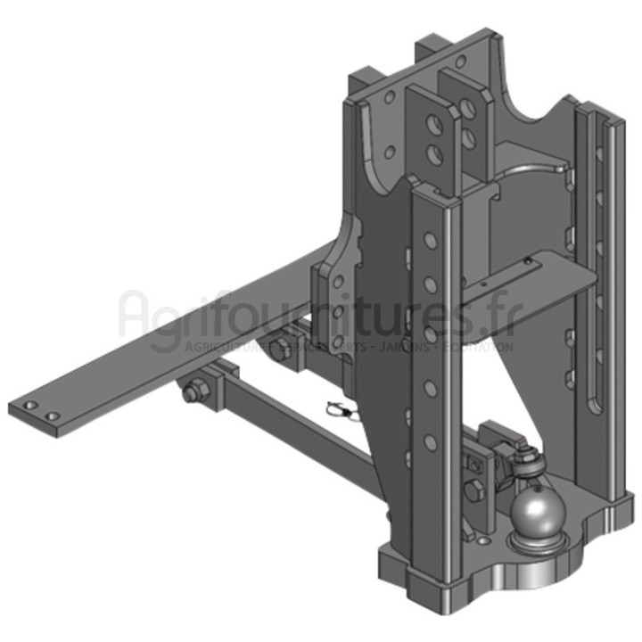 Support d'attelage Scharmüller (330/25/32) avec boule K 80, max. 3000 kg