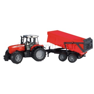 Tracteur avec benne basculante Massey Ferguson 7480 Bruder