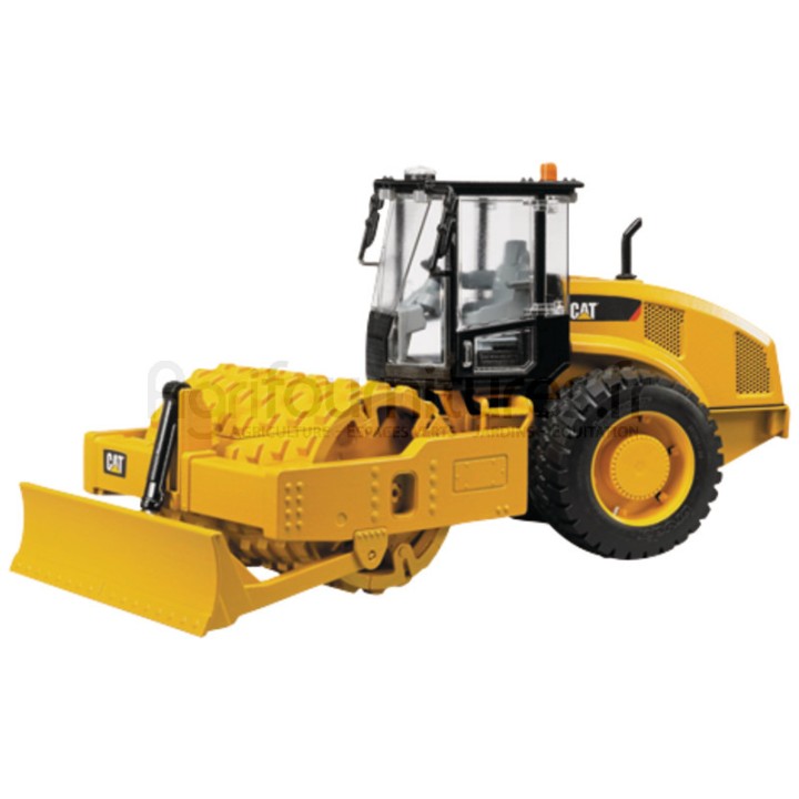Rouleau compresseur avec lame niveleuse et pieds dameurs Caterpillar Bruder