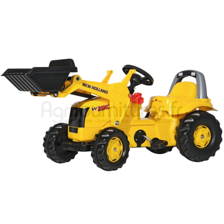 Tracteur avec remorque New Holland Construction Rolly Toys