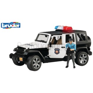 Véhicule de police avec son et lumière et un policier Jeep Wrangler Unlimited Rubicon Bruder