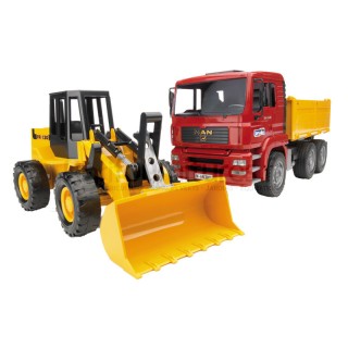 Camion avec benne basculante et chargeur articulé FR130 MAN TGA FR130 Bruder