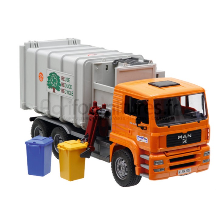 Bruder MAN TGS Camion poubelle à chargement latéral MAN TGA Bruder