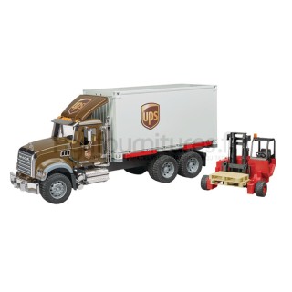 Camion UPS avec chariot élévateur MACK Granite Bruder