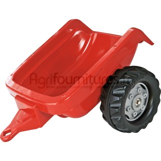 Remorque simple essieu rouge Rolly Toys