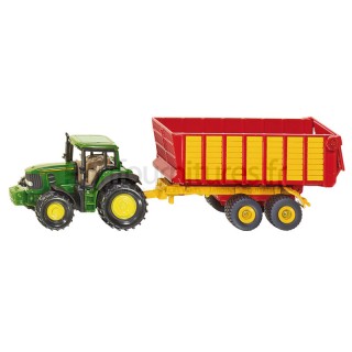 Tracteur avec remorque d'ensilage John Deere Siku