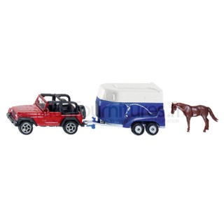 Véhicule tout terrain avec van Jeep Siku
