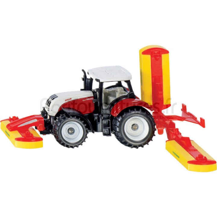 Tracteur avec combinaison de faucheuse Pöttinger Steyr Siku
