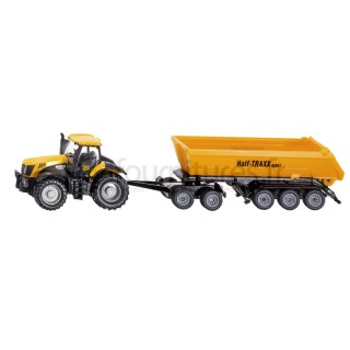 Tracteur avec chargeur avec dolly et benne basculante JCB 8250 Siku