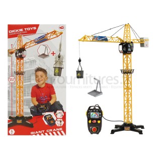 Grue Giant, avec télécommande, cabine ouverte pour figurine, pivotant à 350°, accessoires, haut. 100 cm Dickie