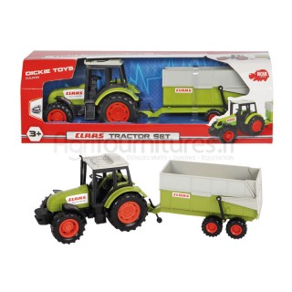 Tracteur avec remorque, pièces mobiles, 36 cm Claas Dickie