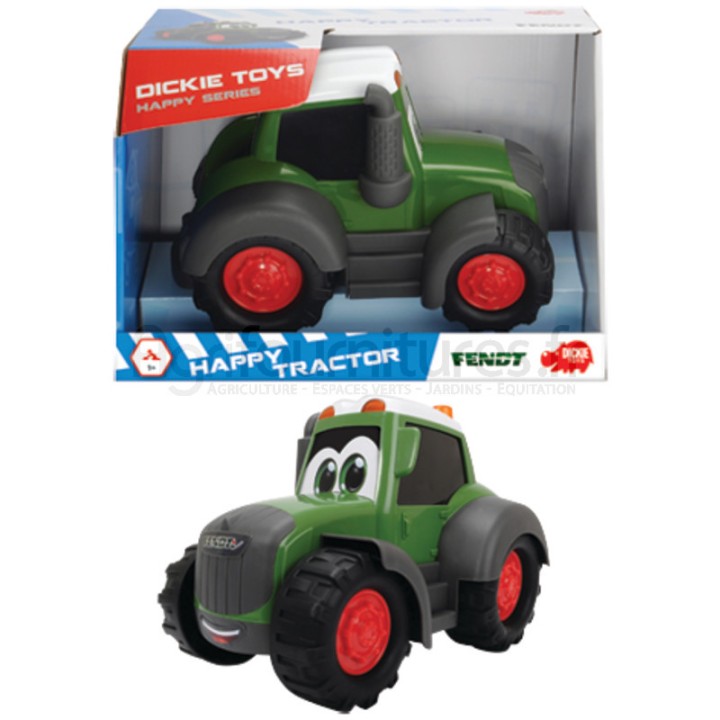 Tracteur happy, roue libre, 25 cm, vert Fendt Dickie