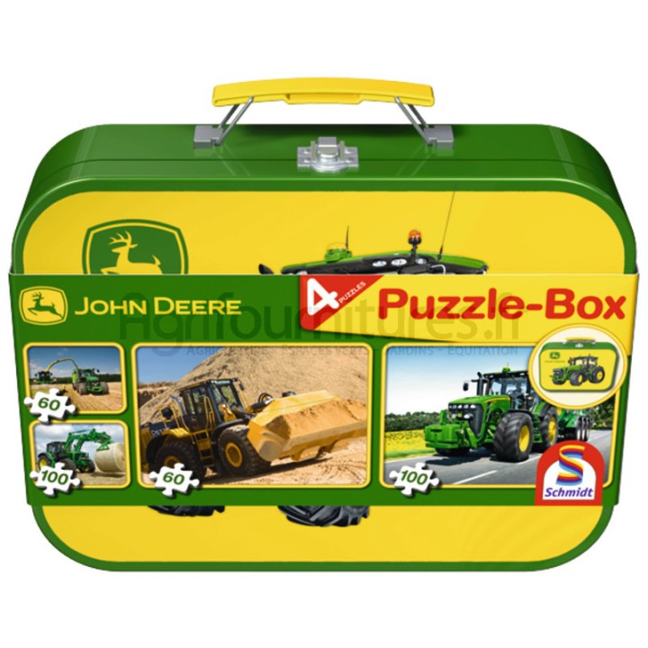 Puzzle, 2x60, 2x100 pièces dans un coffret métallique à partir de 5 ans Schmidt