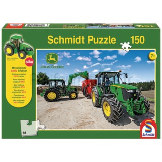 Puzzle tracteur original SIKU John Deere, 150 pièces à partir de 7 ans Schmidt