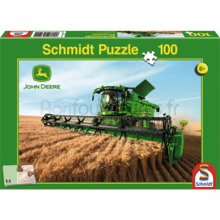 Puzzle Moissonneuse-batteuse John Deere S690, 100 pièces à partir de 6 ans Schmidt