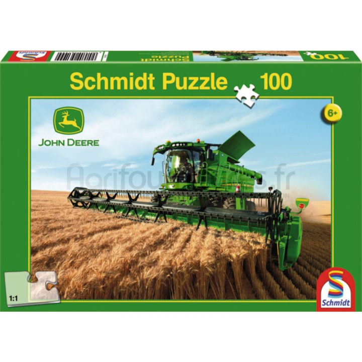 Puzzle Moissonneuse-batteuse John Deere S690, 100 pièces à partir de 6 ans Schmidt