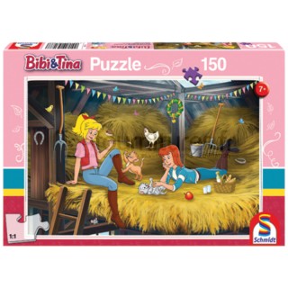 Puzzle Bib et Tina dans le fenil, 150 pièces Schmidt