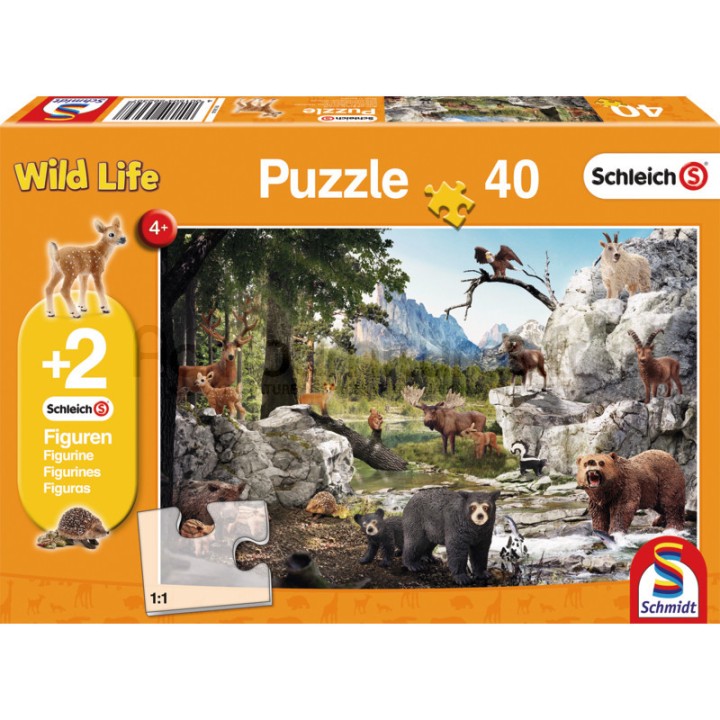 Puzzle les animaux de la forêt, 40 pièces Schmidt