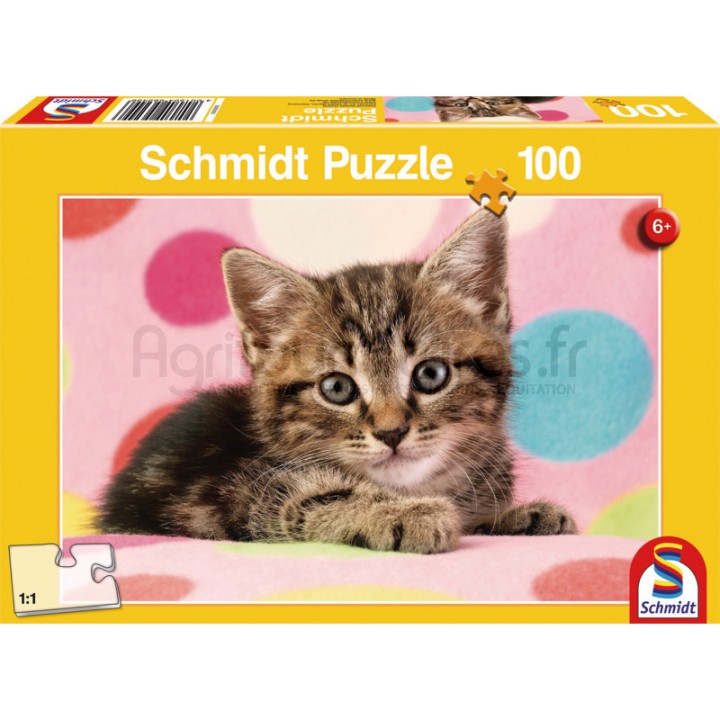 Puzzle mignon chaton, 100 pièces Schmidt