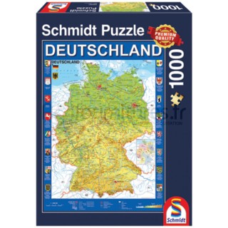 Puzzle carte d'Allemagne 1000 pièces Schmidt