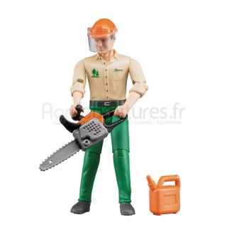 Ouvrier forestier avec accessoires Bruder