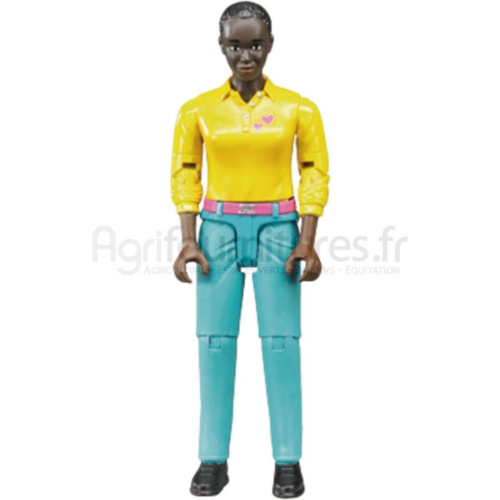 Femme au pantalon turquoise Bruder