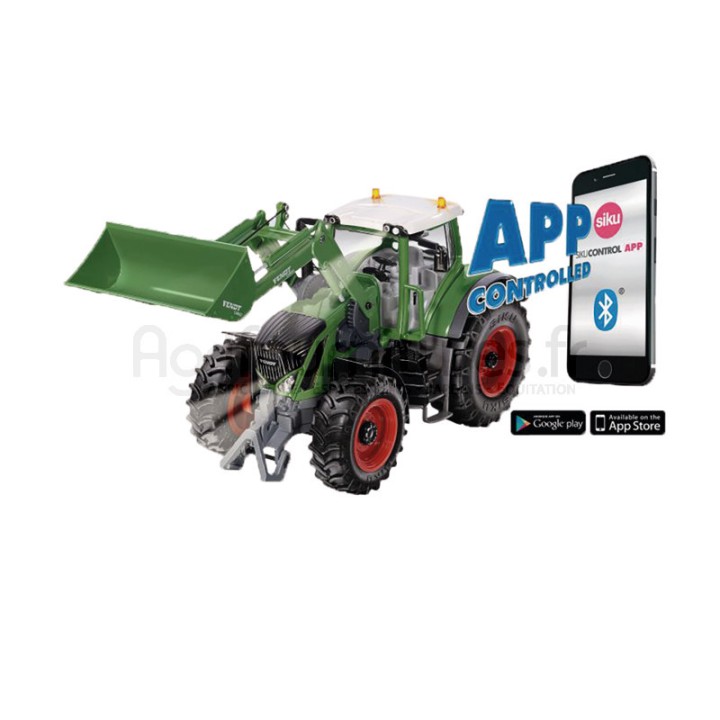Tracteur avec chargeur frontal, télécommande via application bluetooth Fendt 933 Vario Siku