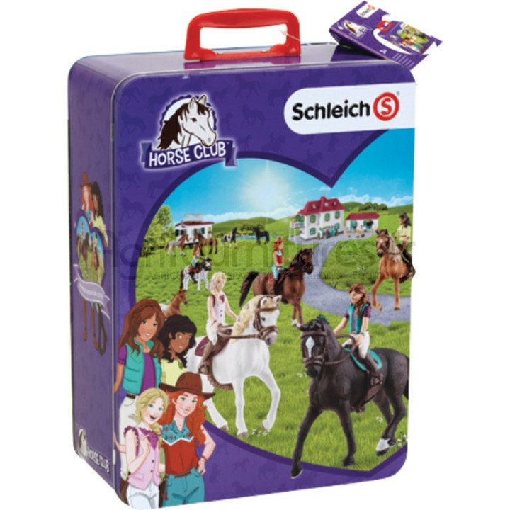 Coffret de collection en métal Horse Club - pour 10 chevaux Schleich
