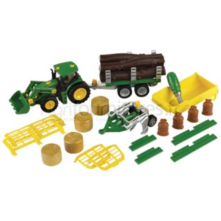 Tracteur avec 5 remorques John Deere Klein