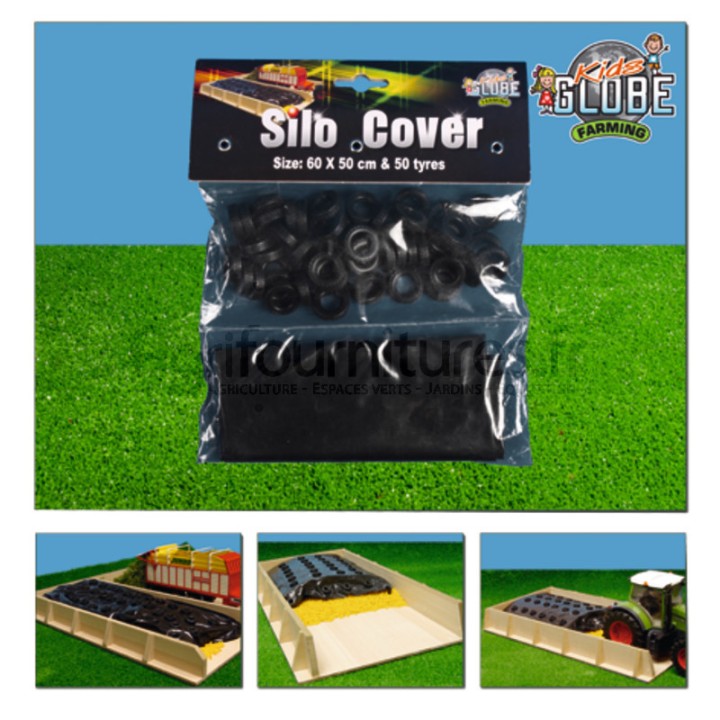 Bâche pour silo et 50 pneus Kids Globe
