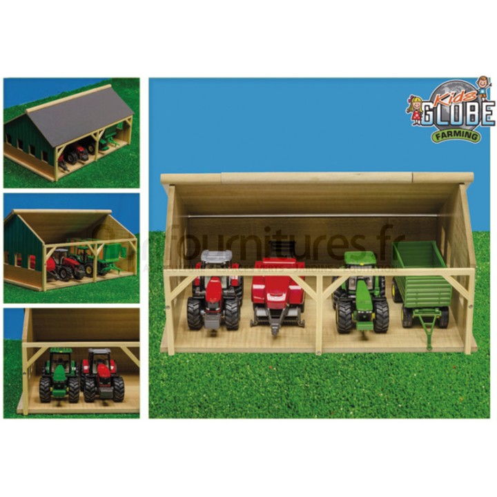 Abri pour tracteurs 2 hangars Kids Globe