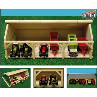 Abri pour tracteurs 3 hangars Kids Globe