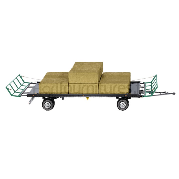 Remorque double essieu avec plateau fourrager ZDK 120 Oehler Wiking