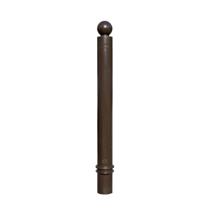 Poteau TPU1000 Viso, mémoire de forme, à sceller - marron - tête boule Ht 1130 - Ø 100 mm