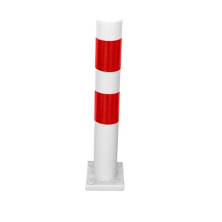 Poteau TPX Viso, mémoire de forme - A fixer - Rouge-blanche Ht 700 - Ø 100 mm