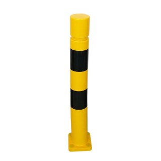 Poteau TPX Viso, mémoire de forme - A fixer - Noir-jaune - Tête cylindrique Ht 800 - Ø 100 mm