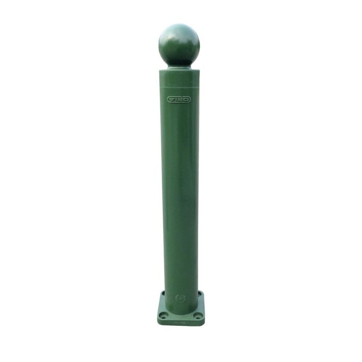 Poteau TPZ Viso, mémoire de forme - A fixer - Vert - Tête boule Ht 1000 - Ø 80 mm