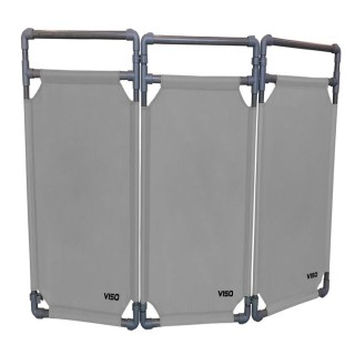 Barrière Travo Viso PVC - 3 vantaux - Gris uni L 1700 x H 1000 mm