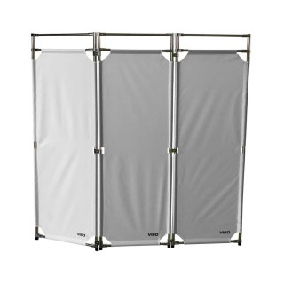 Barrière Travo Viso INOX - 3 vantaux - Gris uni L 1700 x H 1800 mm
