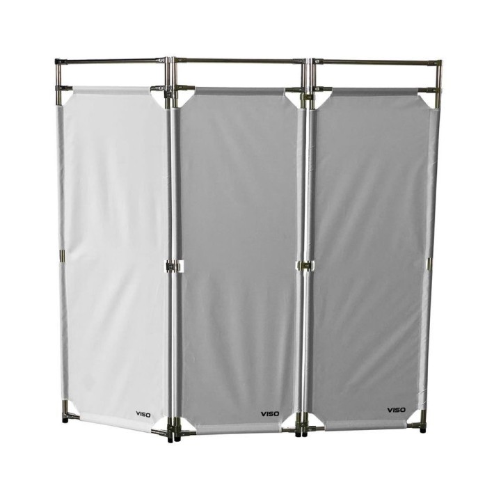 Barrière Travo Viso INOX - 3 vantaux - Gris uni L 1700 x H 1800 mm