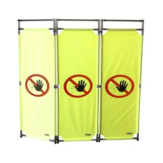 Barrière Travo Viso INOX - 3 vantaux - Logo INTERRDIT L 1700 x H 1800 mm
